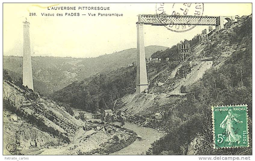 Viaduc Des Fades En Construction - Vue Panoramique Du Chantier Côté Gare  - Beau Plan - Saint Gervais D'Auvergne