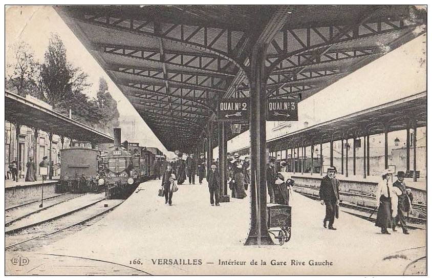 78 VERSAILLES GARE RIVE GAUCHE QUAIS ANIMES TRAIN - Versailles