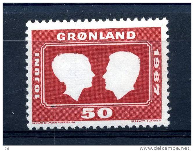 Groenland  -  1967  :  Yv  59  ** - Nuovi