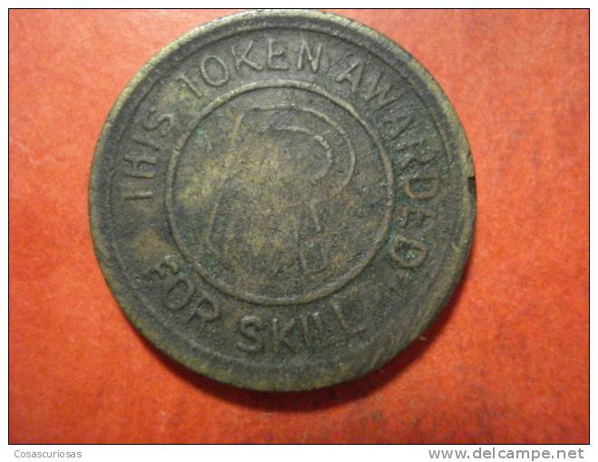 3295 UNITED KINGDOM  TOKEN AWARDED          AÑO / YEAR    CIRCA 1915    VF - Profesionales/De Sociedad