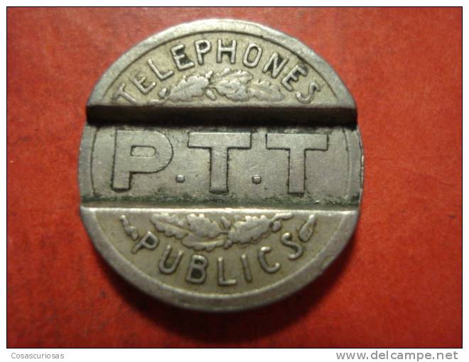 3297 FRANCE FRANCIA TOKEN TELEPHONE PHONE    P.T.T     AÑO / YEAR  1937    VF - Professionals/Firms