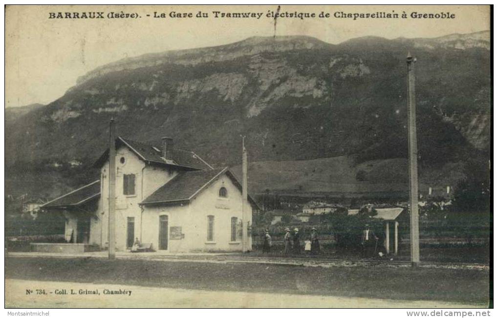 Barraux. Isère 38. La Gare Du Tramway électrique De Chapareillan à Grenoble. - Barraux