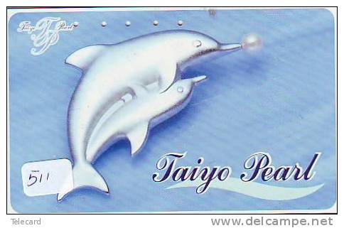 DOLPHIN DAUPHIN Dolfijn DELPHIN Tier Animal (511) Telecarte Japan - Delfines