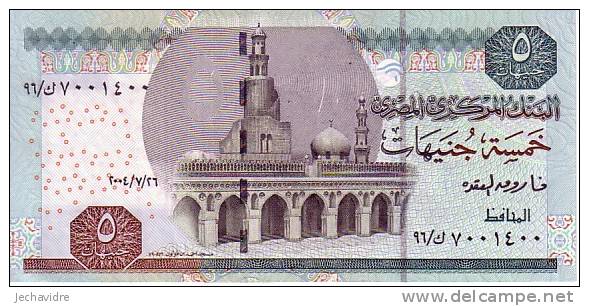 EGYPTE   5 Pounds   Emission De 2004   Pick 63b     ***** BILLET  NEUF ***** - Egipto