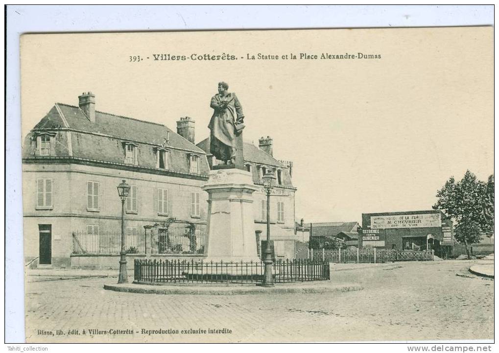 VILLERS-COTTERETS - La Statue Et La Place Alexandre-Dumas - Villers Cotterets