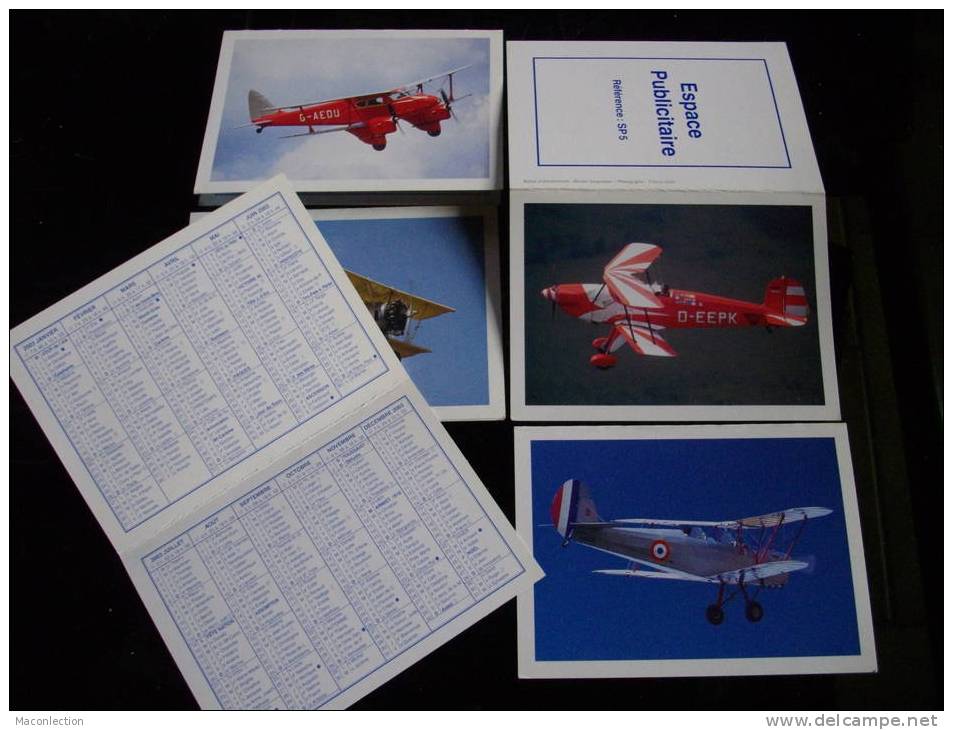 Calendrier De Poche 2003 Avion Stampe SV4 , Bucker Jungmann , De Havilland  DH 90 , Boeing Stearmann , Vought F40Corsair - Other & Unclassified