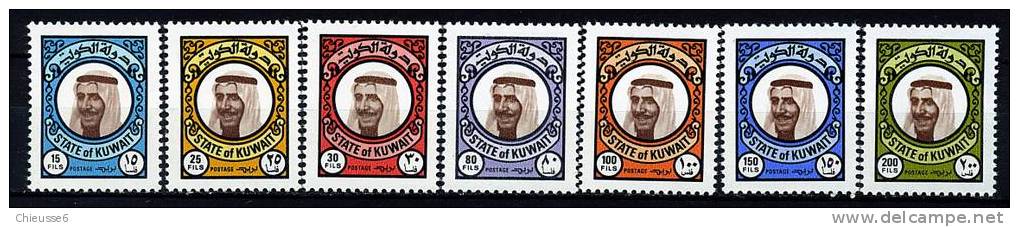 Kuweit ** N° 727 à 733 - Série Courante. Portrait De L'émir Du Kuwait - Kuwait