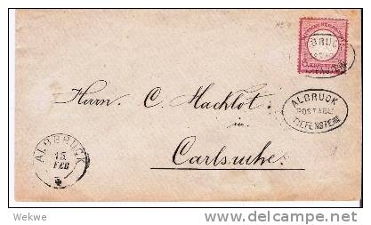 Brs209/ Postablage Tiefenstein (Bad.) Auf 3 Kr. Kleines Schild Mi.9, Nach Carlsruhe - Lettres & Documents