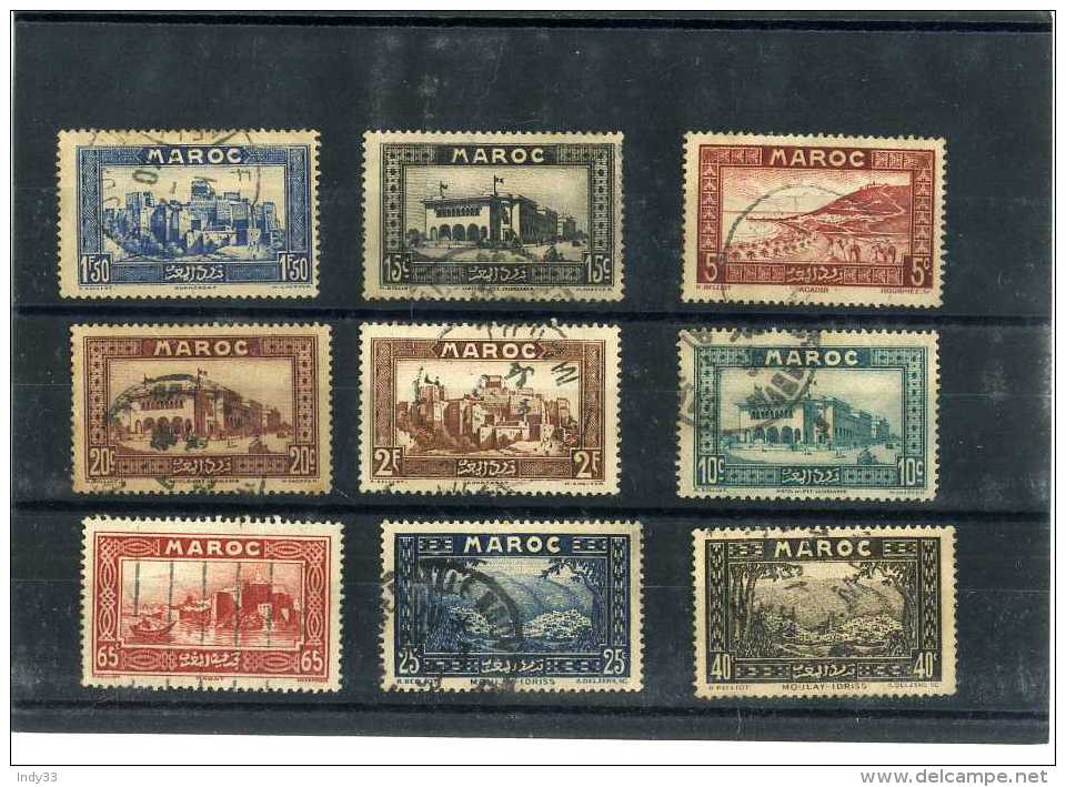 - FRANCE COLONIES  . ENSEMBLE DE TIMBRES DU  MAROC  1933/34 OBLITERES  . - Gebraucht