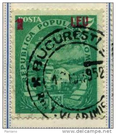 PIA - ROM - 1952 : Tps De 1948-51 Surchargé - (Yv 1198) - Used Stamps