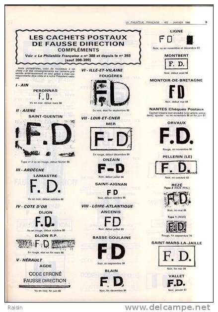 La Philatélie Française N°403 Janvier 1988 Carte Fédérale de la Journée du Timbre 54 pages TBE