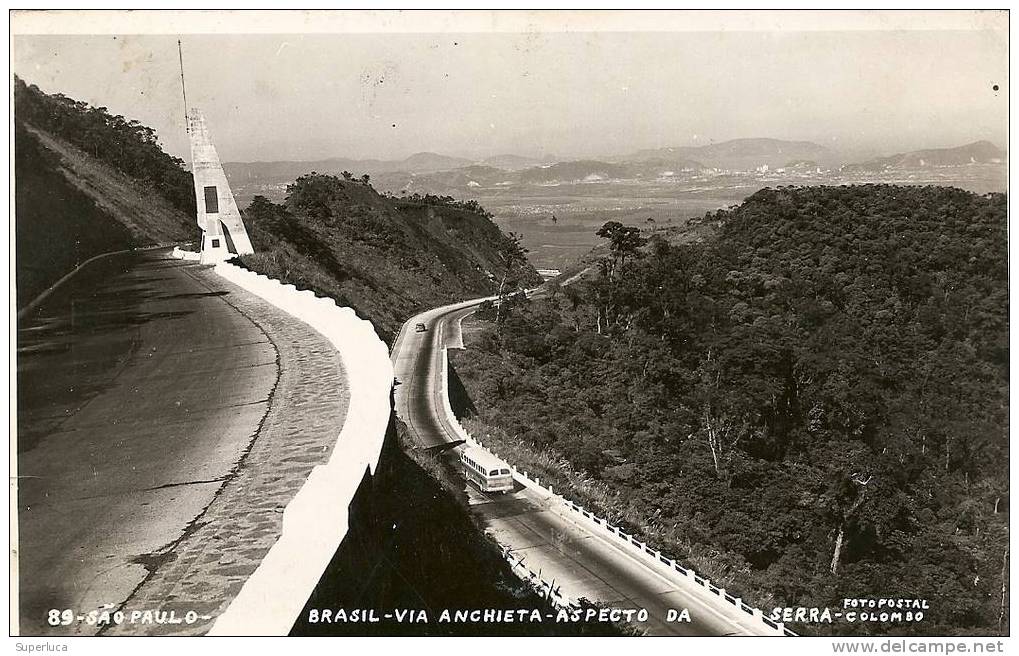 89-sao Paulo-brasil-via Anchieta-aspeto Da Serra-fotopostal Colombo - São Paulo