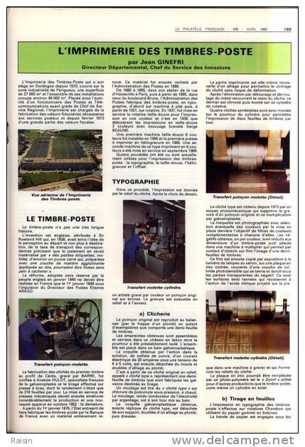 La Philatélie Française N°406 30 Avril 1988 Organe Officiel  TBE - Français (àpd. 1941)