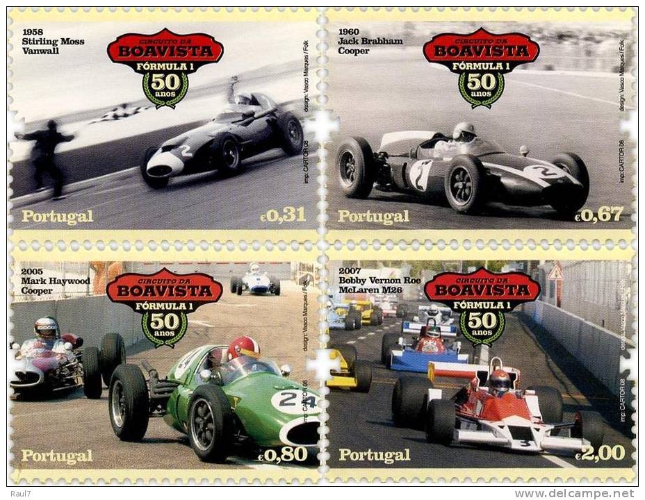 PORTUGAL 2008 4 V NEUFS ** (MNH)  CIRCUIT DE BOAVISTA // VOITURES F1 - Ungebraucht