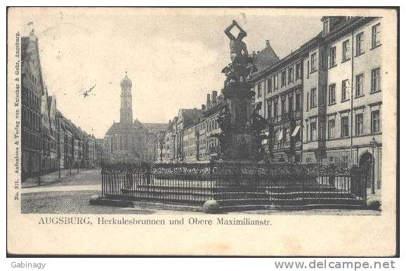 *GERMANY - AUGSBURG-008 - HERKULESBRUNNEN UND OBERE MAXIMILIANSTR. - Augsburg