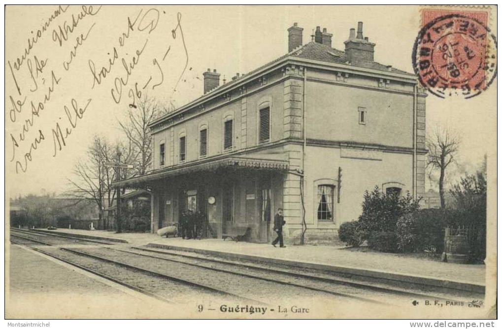 Guérigny. Nièvre 58. La Gare. Plan Animé. - Guerigny