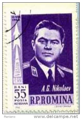 PIA - ROM - 1962 : Premier Vol Spacial Groupé - (Yv P.A. 157) - Used Stamps