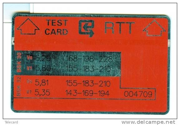 TEST BELGIQUE BELGIUM TESTCARD RTT 004709 Telecarte TELEFONKARTE  "RARE". - [3] Servicios & Ensayos