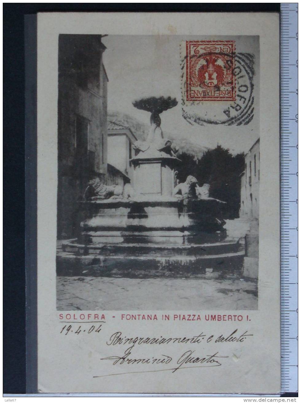 CAMPANIA - AVELLINO - SOLOFRA - FONTANA IN PIAZZA UMBERTO I N. 2656 - Avellino