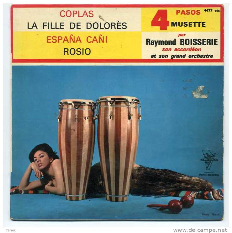 Disque Vinyle 45T - Pasos Musette - Raymond Boisserie, Son Accordéon Et Son Grand Orchestre - Instrumentaal