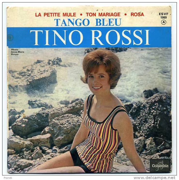 Disque Vinyle 45T - Tino Rossi "Tango Bleu" - Musicals