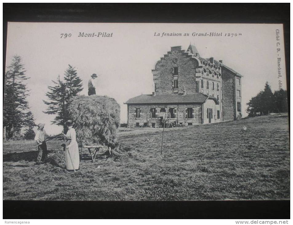 MONT-PILAT - La Fenaison Au Grand-Hôtel - Agriculture - Travail Aux Champs - Animée - Non Voyagée -  Excellent état - Mont Pilat