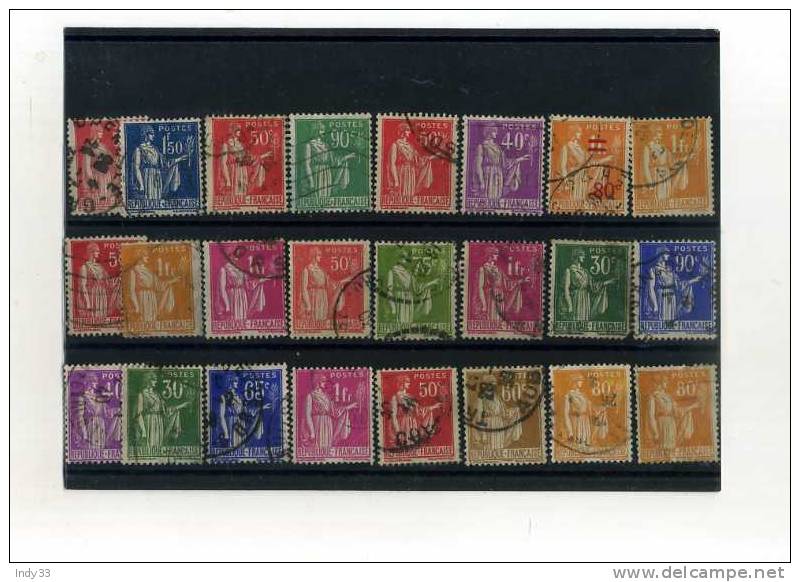 - FRANCE 1932/39 . ENSEMBLE DE TIMBRES DE FRANCE . PAIX DE LAURENS - 1932-39 Vrede