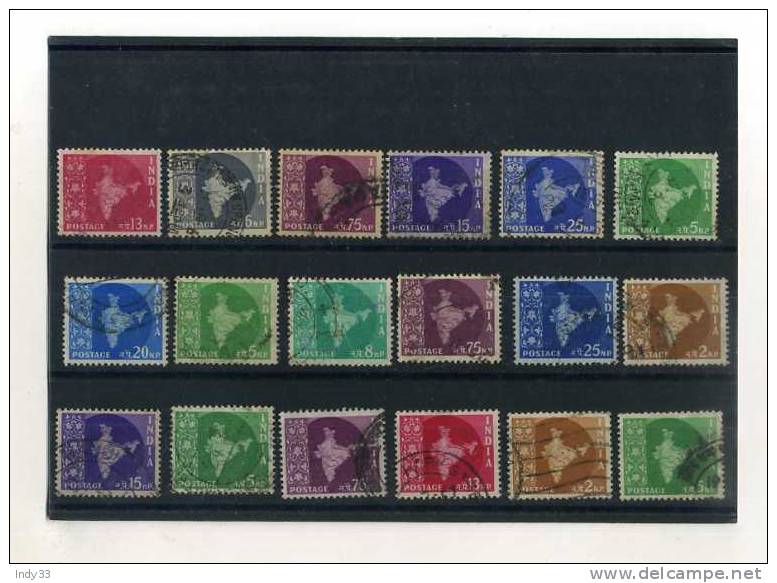 - ENSEMBLE DE TIMBRES DE L´INDE . 1957 . OBLITERES - Gebraucht