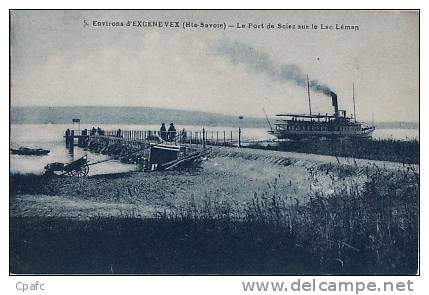 Carte 1920 Environs D'Exgenevex - Le Port De Sciez Sur Le Lac Léman - Sciez