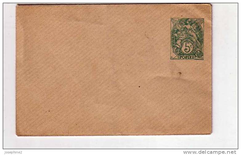 Enveloppe    Entier Postal 5 Centimes - Enveloppes Types Et TSC (avant 1995)