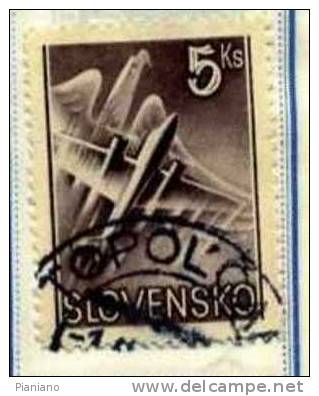 PIA - SLOVAC - 1940 : Aigle Et Avion - (Yv P.A. 7) - Oblitérés