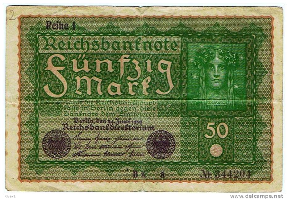 50 Mark " Allemagne"   24  Juin 1919   Bc 6 - 50 Mark