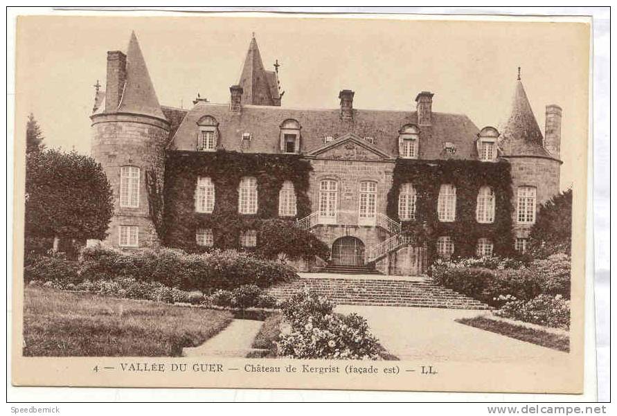 56-244 Vallée Du Guer Chateau De Kergrist Facade Est . LL 4 - Guer Coetquidan