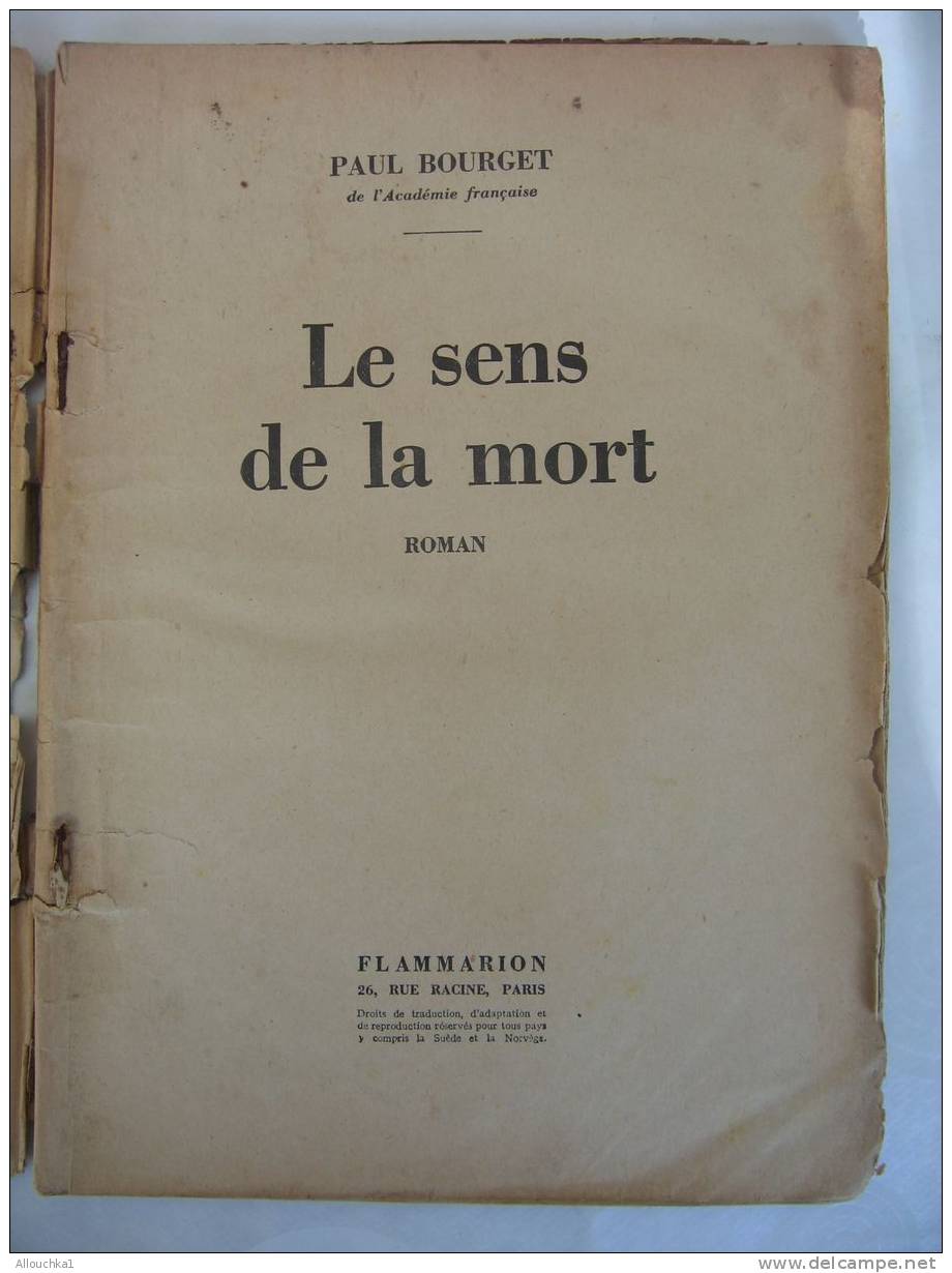 1934-ROMAN SELECT COLLECTION " LE SENS DE LA MORT" DE PAUL BOURGET - Adventure