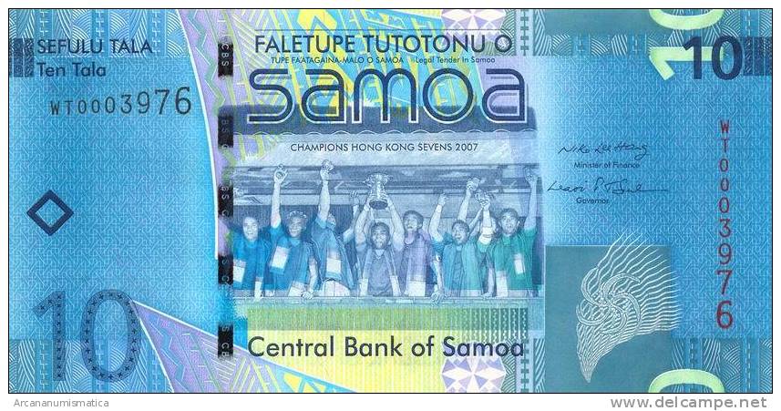 SAMOA   10  TALA   2.008   PLANCHA/UNC/SC    DL-6440  B - Otros – Oceanía