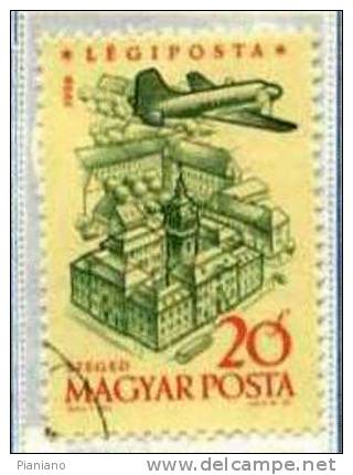 PIA - UNG - 1958-59 : Avions Et Vues De Villes Hongroises - (Yv P.A. 213) - Oblitérés