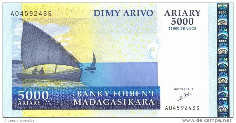 MADAGASCAR  25.000 FRANCOS=5.000 ARIARY  2.007    PLANCHA/UNC   DL-6436 D - Madagascar