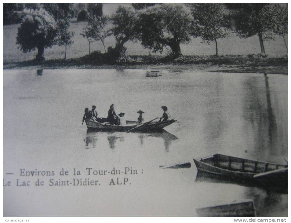 Environs De LA TOUR-DU-PIN (Isère) - Le Lac De Saint-Didier - Embarcations - Animée - Non Voyagée -  Parfait état - La Tour-du-Pin