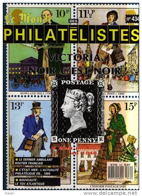 Le Monde Des Philatélistes N°434 Oct.1989 Dernier Ambulant Routier Philatélie En 1864 TGV Atlantique  Victoria 92 Pages - French (from 1941)