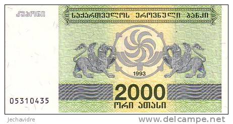 GEORGIE   2 000 Lari   Emission De 1993   Pick 44     ***** BILLET  NEUF ***** - Georgien