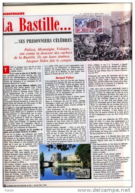 Le Monde Des Philatélistes N°432 Juillet Août 1989 Paris Capitale Du Timbre Spécial Marianne 128 Pages TBE - Francesi (dal 1941))