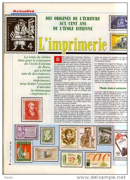 Le Monde Des Philatélistes N°427 Février1989 Nouvelle-Calédonie Et Polynésie Centenaire Ecole Estienne PIERRE PERRET BE - Francés (desde 1941)