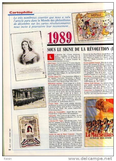 Le Monde des Philatélistes N°427 Février1989 Nouvelle-Calédonie et Polynésie Centenaire Ecole Estienne PIERRE PERRET BE