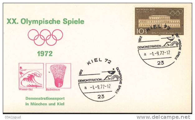 Jeux Olympiques 1972  Allemagne  Kiel  Ski Nautique  Water-ski  Sci Nautico - Ski Nautique