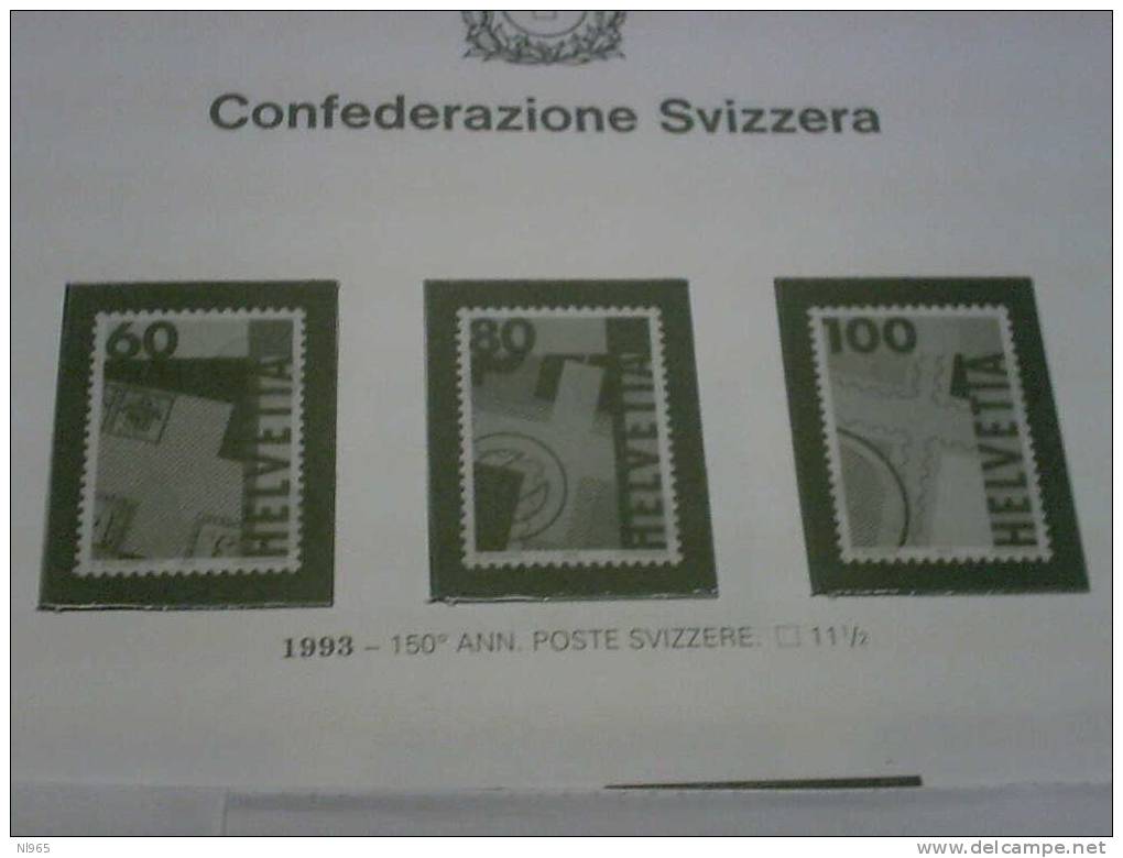 SVIZZERA ( SUISSE - SWITZERLAND ) ANNO 1993 POSTE SVIZZERE ** MNH - Unused Stamps