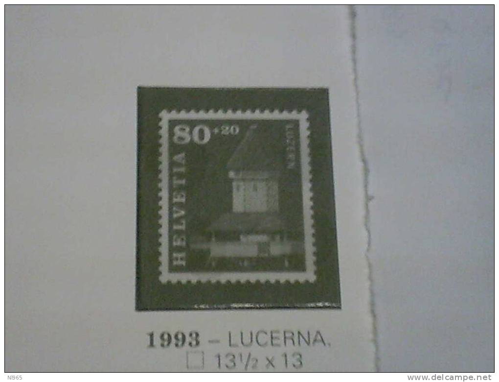 SVIZZERA ( SUISSE - SWITZERLAND ) ANNO 1993 LUCERNA ** MNH - Unused Stamps