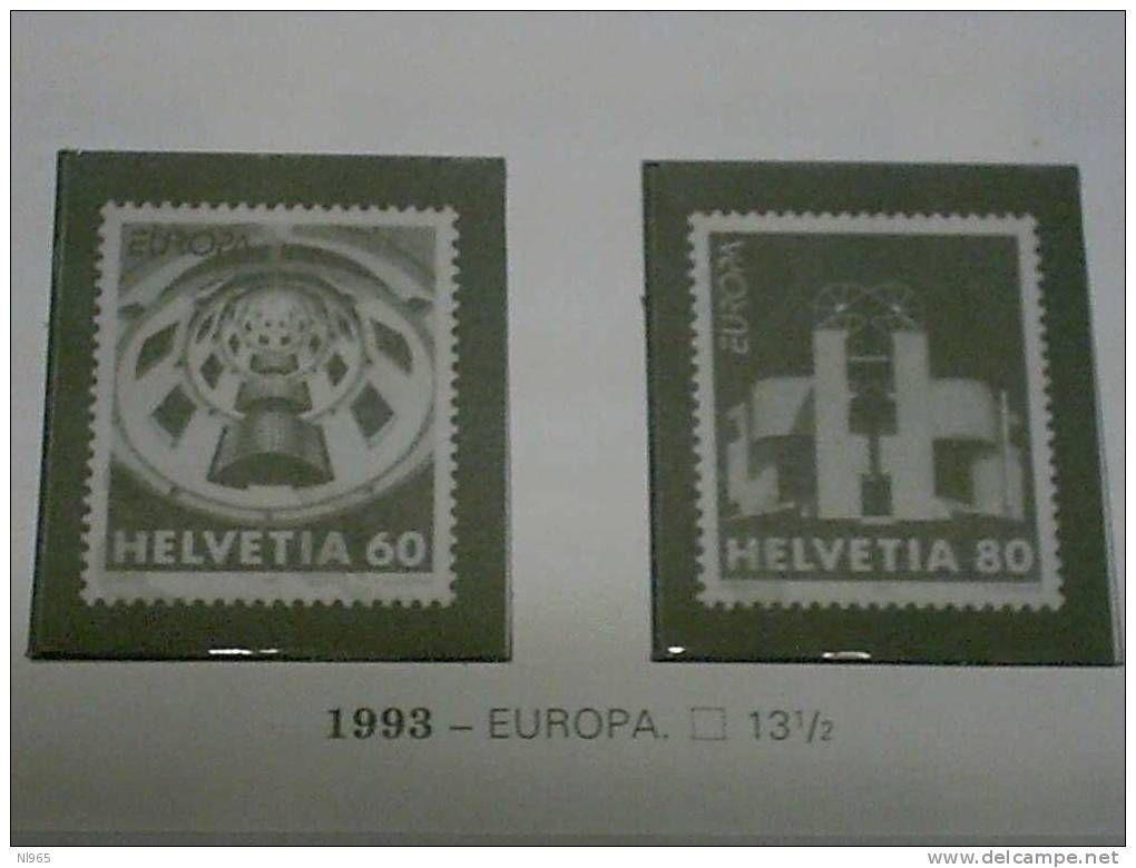 SVIZZERA ( SUISSE - SWITZERLAND ) ANNO 1993 EUROPA ** MNH - Nuevos