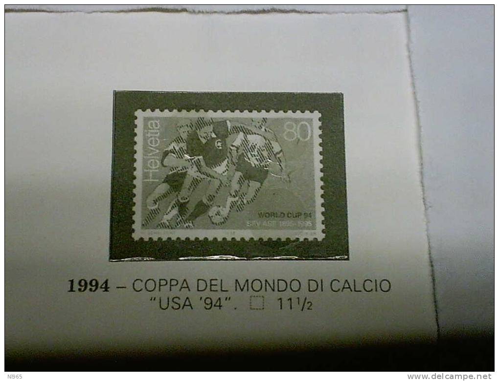 SVIZZERA ( SUISSE - SWITZERLAND ) ANNO 1994 COPPA DEL MONDO DI CALCIO  ** MNH - Unused Stamps