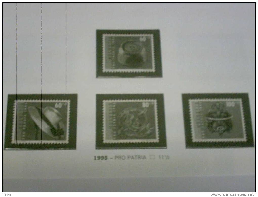 SVIZZERA ( SUISSE - SWITZERLAND ) ANNO 1995 PRO PATRIA  ** MNH - Unused Stamps