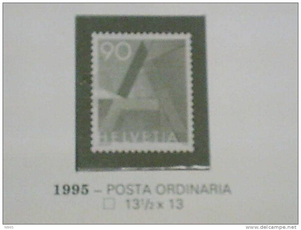 SVIZZERA ( SUISSE - SWITZERLAND ) ANNO 1995 POSTA PRIORITARIA  ** MNH - Nuevos